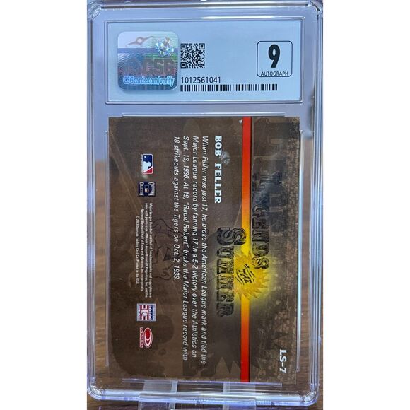 Vintage 2003 Donruss Signature Series Legends of Summer Autographs Bob Feller - Picture 3 of 3